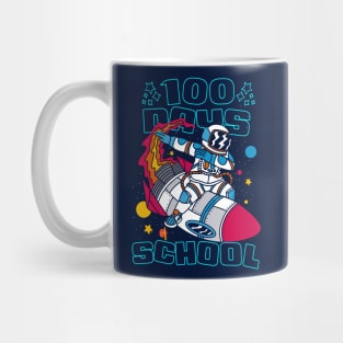 100 days of school featuring an astronaut dabbing on his rocket #1 Mug